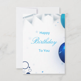 Invitation 13th Birthday Navy Blue and Gold Balloons Confetti