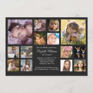 Invitation 14 Collage de photos