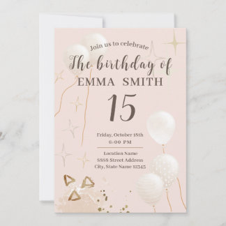 Invitation 15 ans anniversaire