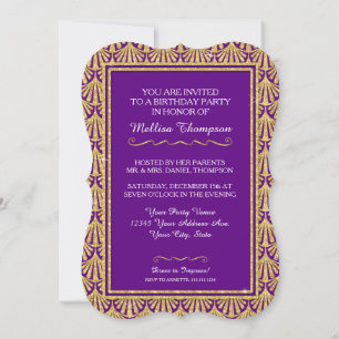 Invitation 15E Anniversaire Fête Glam Gatsby Style Gatsby