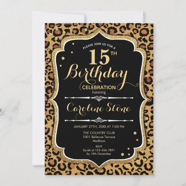 Invitation 15e anniversaire - Imprimer (Devant)