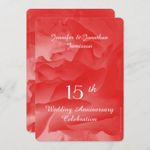 Invitation 15e fête du Mariage, Rose de Coral