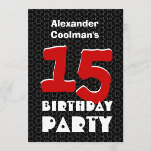 Invitation 15ème Le blanc noir de l'adolescence moderne