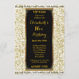 Invitation 16,Anniversaire 16,Parties scintillant ivoire,bill