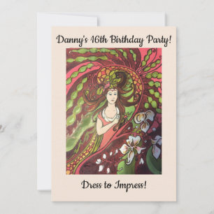 Invitation 16e anniversaire - Fille Cool