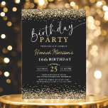 Invitation 16e Parties scintillant d'or noir N'importe quel â<br><div class="desc">Faites briller leur doux 16 avec cette 16ème Parties scintillant d'or noir N'importe quel âge Invitation anniversaire! Doté d'un arrière - plan noir audacieux et d'accents faux or parties scintillant accrocheurs, cette invitation est parfaite pour une célébration élégante et inoubliable. Que vous soyez l'hôte d'un sweet sixteen glamour ou d'un...</div>