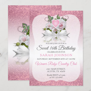 Invitation 16ème anniversaire de beau bonbon