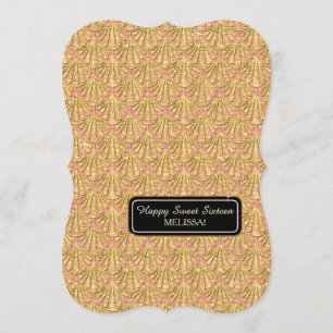 Invitation 16ème anniversaire de fête Glam Great Gatsby Style