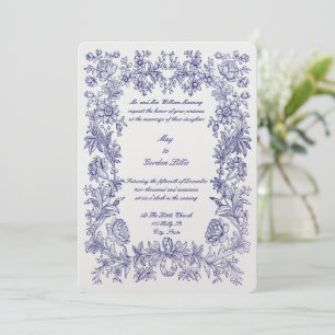 Invitation 1770 Botanique Floral Border Mariage
