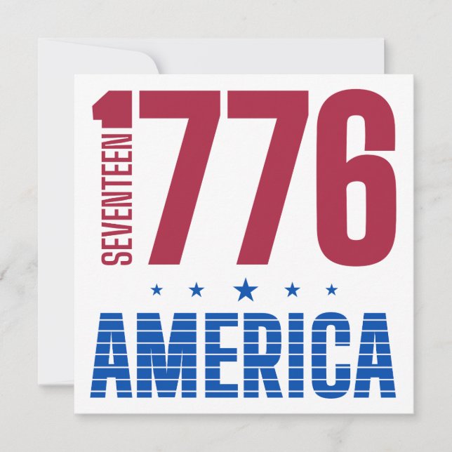 Invitation 1776 Amérique 250 ans de liberté historique (Devant)