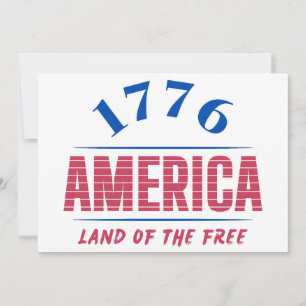 INVITATION 1776 AMÉRIQUE TERRE DE LIBERTÉ  