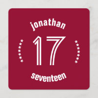 17e anniversaire Texte courbe Nom personnalisé D03