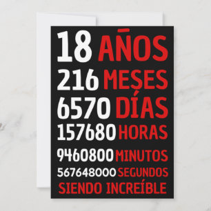 INVITATION 18 AÑOS SIENDO INCROYABLE : REGALO DE CUMPLEAÑOS E