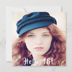 Invitation 18e anniversaire bonjour 18 photo