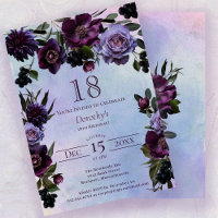 18e anniversaire Moody Purple Gothic Flower