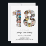 Invitation 18e anniversaire Numéro 18 Photo personnalisée Col<br><div class="desc">Marquez dix-huit ans de merveilleux souvenirs et des aventures avec ce captivant 18e anniversaire Numéro Photo Collage. Ce modèle personnalisable est le mélange parfait de créativité et de sentiment, vous permettant de créer un cadeau vraiment mémorable pour la journée spéciale de votre bien-aimé. Capturez l'essence d'années incroyables dans un seul...</div>