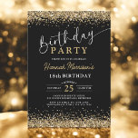 Invitation 18e Parties scintillant Black Gold à la mode n'imp<br><div class="desc">Célébrez un 18ème anniversaire inoubliable dans le style avec cette Parties scintillant d'or noir branchée N'importe quel âge Invitation anniversaire! Conçue avec un arrière - plan noir élégant et des accents de parties scintillant faux or éblouissants, cette invitation est parfaite pour une célébration jalonne glamour. Entièrement modifiable, vous pouvez customiser...</div>