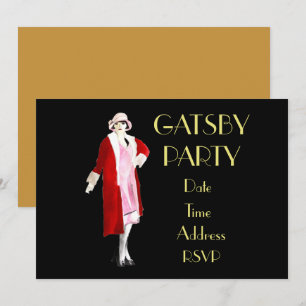 Invitation 1920 Fête des Années folles des années 20 Invitati