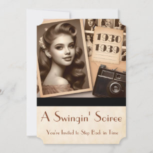 Invitation 1930 L'ère du Parti Swinging'Soiree Teenagers Part