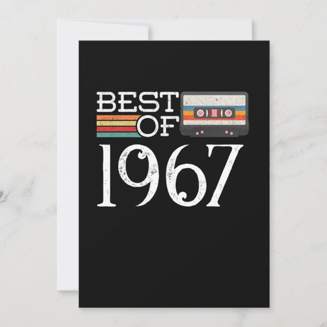 Invitation 1967 Vintage 53 e Anniversaire Cadeau Cadeau (Devant)