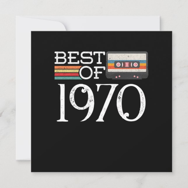 Invitation 1970 Cadeau Vintage 50 e Anniversaire (Devant)