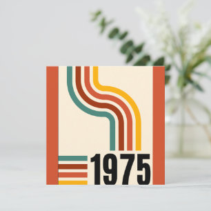 Invitation 1975 Poster vintage rétro 50e anniversaire