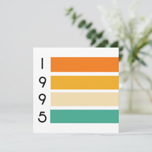 Invitation 1995 Retro Stripe Sunset Vintage