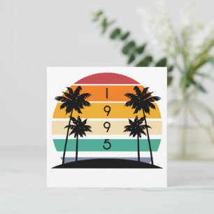 Invitation 1995 Retro Stripe Sunset Vintage