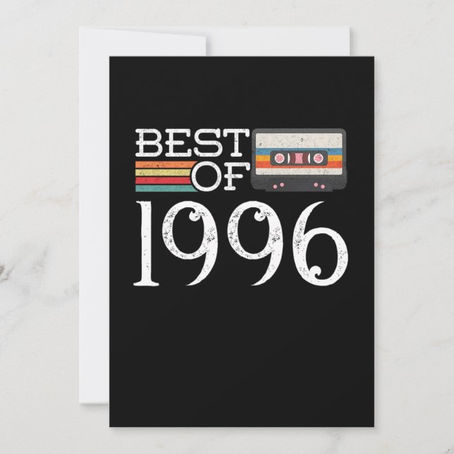 Invitation 1996 Vintage 24 e anniversaire Cadeau (Devant)