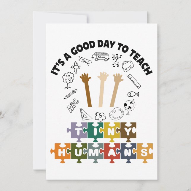 Invitation 1/4, C'est un bon jour pour apprendre de minuscule (Devant)