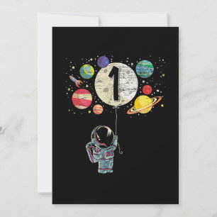 Invitation 1 Anniversaire Garçon Astronaut 1er Anniversaire