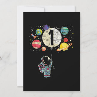 Invitation 1 Anniversaire Garçon Astronaut 1er Anniversaire