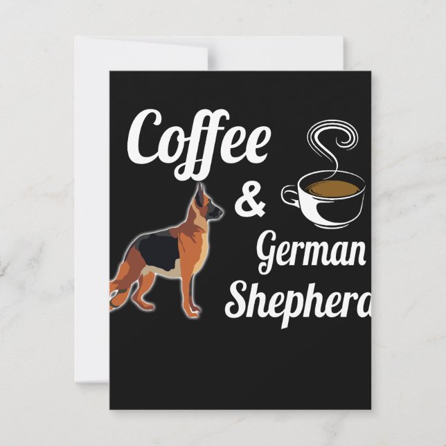Invitation 1 café et berger allemand (Devant)