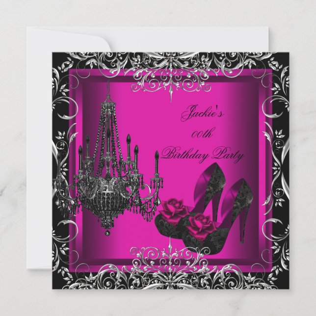 Invitation 1 Chaussures à talons hauts rose chaud noir pour s (Devant)