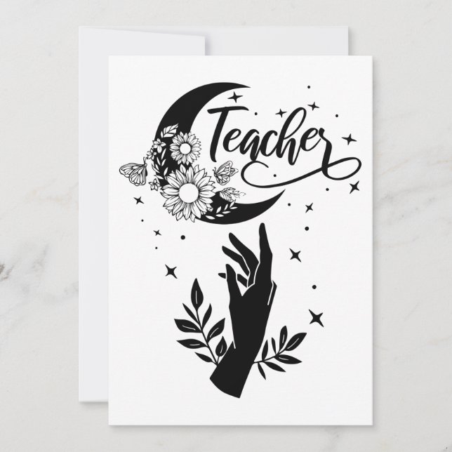 Invitation 1- Chemise d'enseignant inspirante, Enseignant min (Devant)