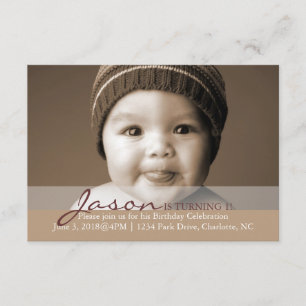 Invitation 1 de rotation de fête d'anniversaire