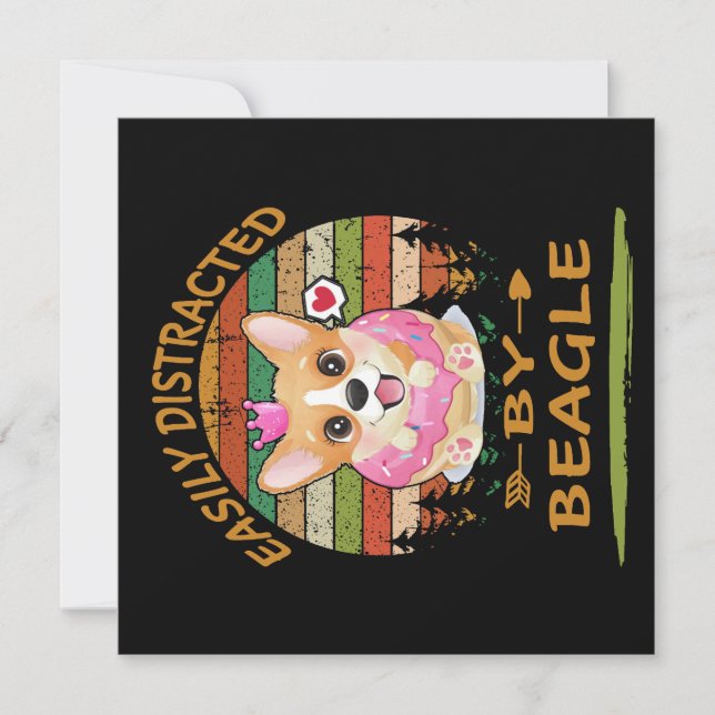 Invitation 1 Facilement Distrait Par Beagle (Devant)