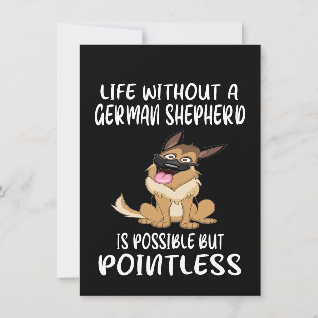 Invitation 1 Life Without A German Shepherd Is Possible But P (Devant)