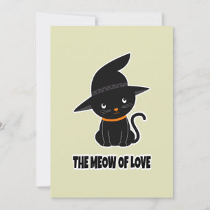 Invitation 1.mignonne belle chatte noire miow amour