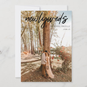 Invitation 1 Photo Réception de mariage pour jeunes mariés -