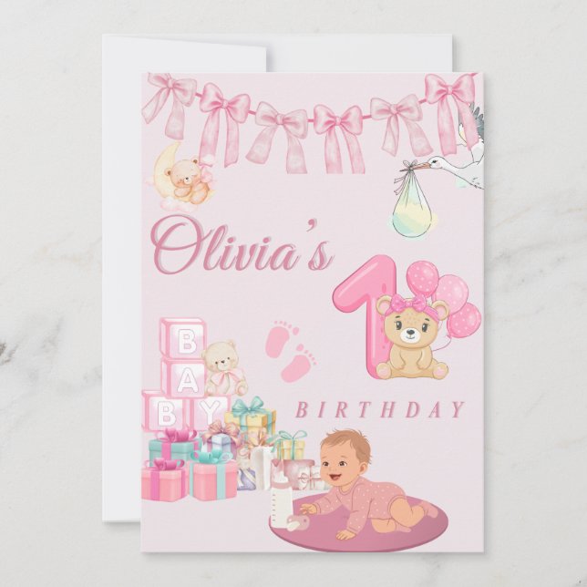 Invitation 1er anniversaire (Devant)