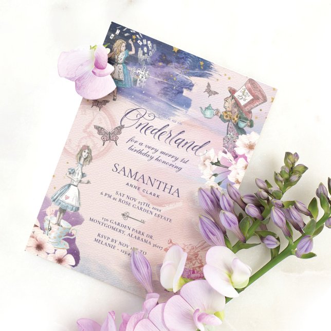 Invitation 1er anniversaire à Onederland Magique Wonderland (Créateur téléchargé)