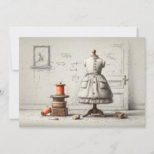 Invitation 1er Anniversaire Atelier Style noir et blanc