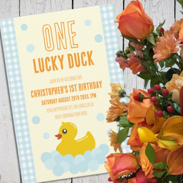 Invitation 1er anniversaire de Canard (Créateur téléchargé)
