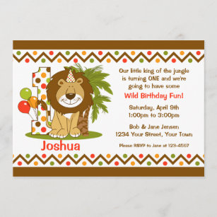 Invitations Faire Part Roi Lion Zazzle Fr