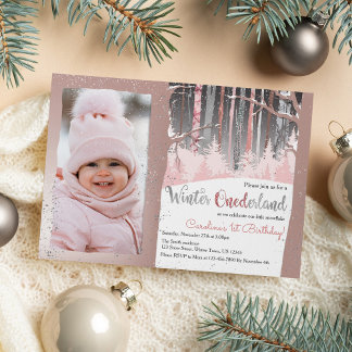 Invitation 1er anniversaire hiver Onederland Photo