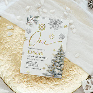 Invitation 1er Anniversaire Invitation, hiver un Anniversaire