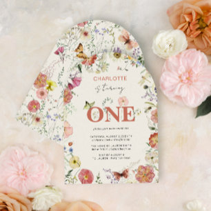 Invitation 1er Anniversaire Les Fleurs Pressées Tournent Un