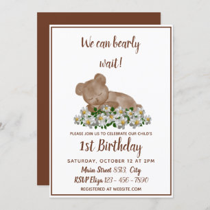 Invitation 1er Anniversaire - Nous pouvons attendre tôt Invit