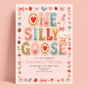 Invitation 1er anniversaire Oie Folle